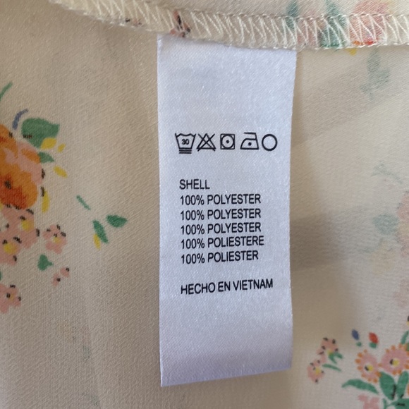 XS Betsey Johnson sheer floral flowy bohemian dress with waist tie - Picture 8 of 8